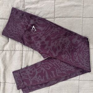 Gymshark Deep Purple Animal Print Leggings